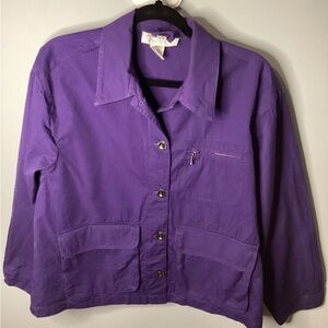 Jones New York Purple Utility Jacket